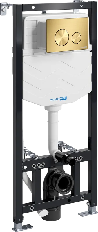 Система инсталляции для унитазов Wasserkraft Aller 10TLT.010.ME.MG02, с кнопкой смыва матовое золото Sancos — официальный сайт
