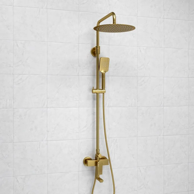 Душевая стойка Wasserkraft Aisch A155.262.201.BG, золото Sancos — официальный сайт