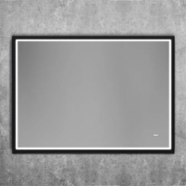 Зеркало Art&Max Aversa 90х65 черное, с LED-подсветкой, 6000К Sancos — Оригинал