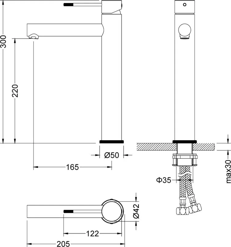 Смеситель для раковины Timo Saona 2311/18F черное золото Sancos — официальный сайт