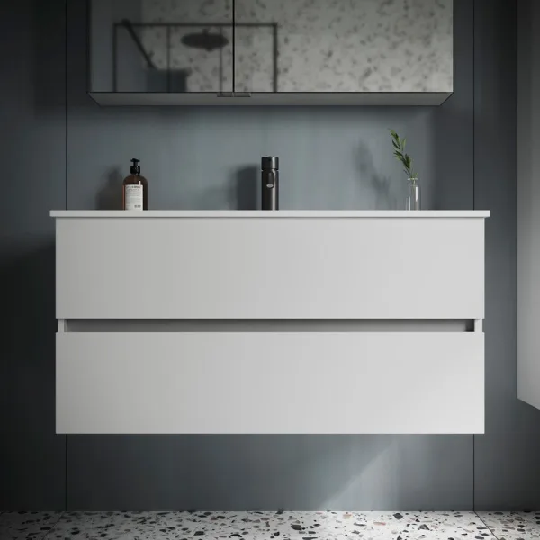 Тумба с раковиной Sancos Urban 100 см белый глянец Sancos — Оригинал