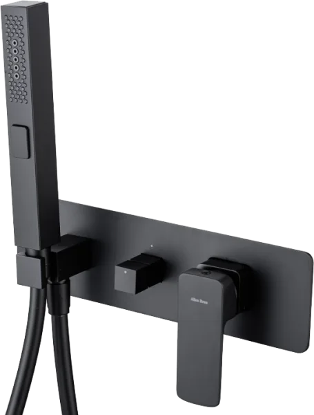 Встраиваемый смеситель для душа Allen Brau Infinity 5.21011-31 С ВНУТРЕННЕЙ ЧАСТЬЮ, чёрный матовый Sancos — Оригинал