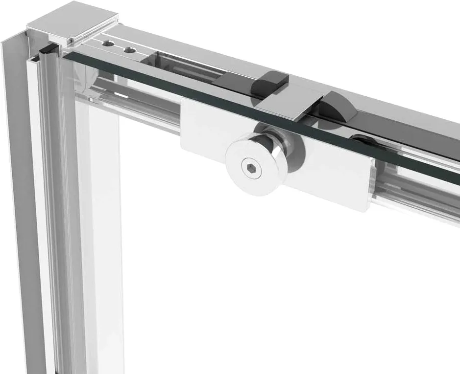 Душевая дверь в нишу Vincea Slim Soft 110 см, профиль хром, стекло прозрачное Sancos — официальный сайт