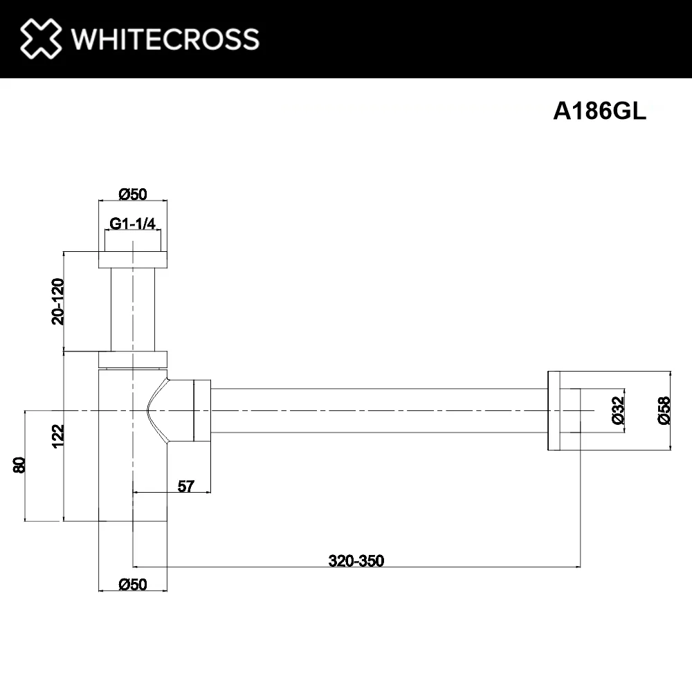 Сифон для раковины WHITECROSS A186GL, золото Sancos — официальный сайт