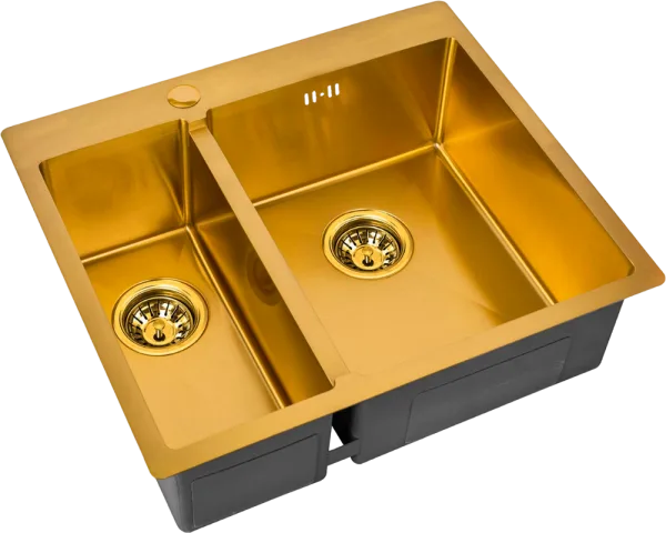 Мойка кухонная Zorg Inox PVD SZR-59-2-51-R BRONZE R, бронза Sancos — Оригинал