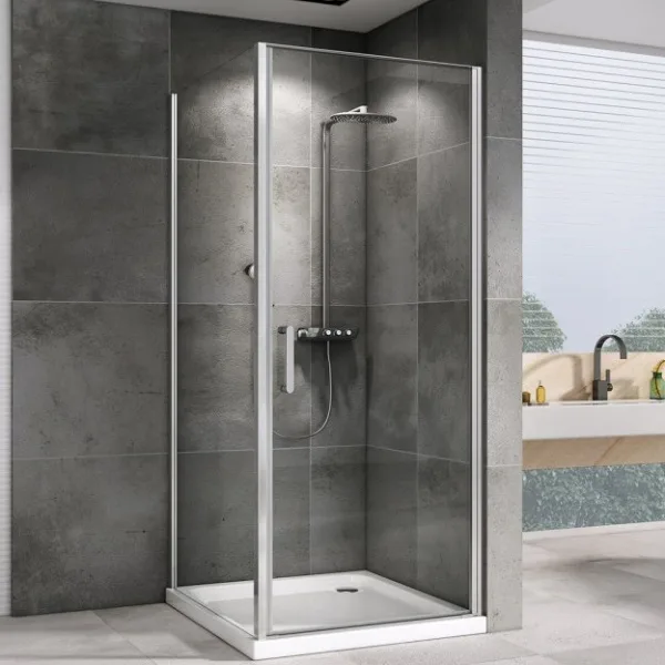 Душевой уголок Abber Sonnenstrand AG04100-S80 100x80, профиль хром, стекло прозрачное Sancos — Оригинал