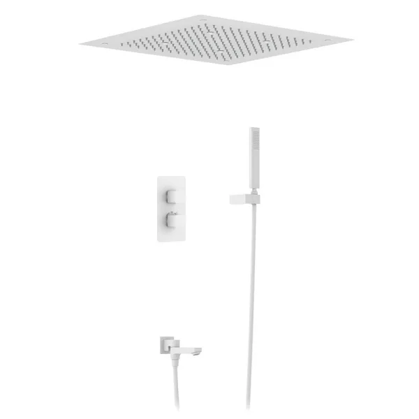 Душевой комплект Timo Petruma SX-5019/16SM, С ВНУТРЕННЕЙ ЧАСТЬЮ, белый матовый Sancos — Оригинал