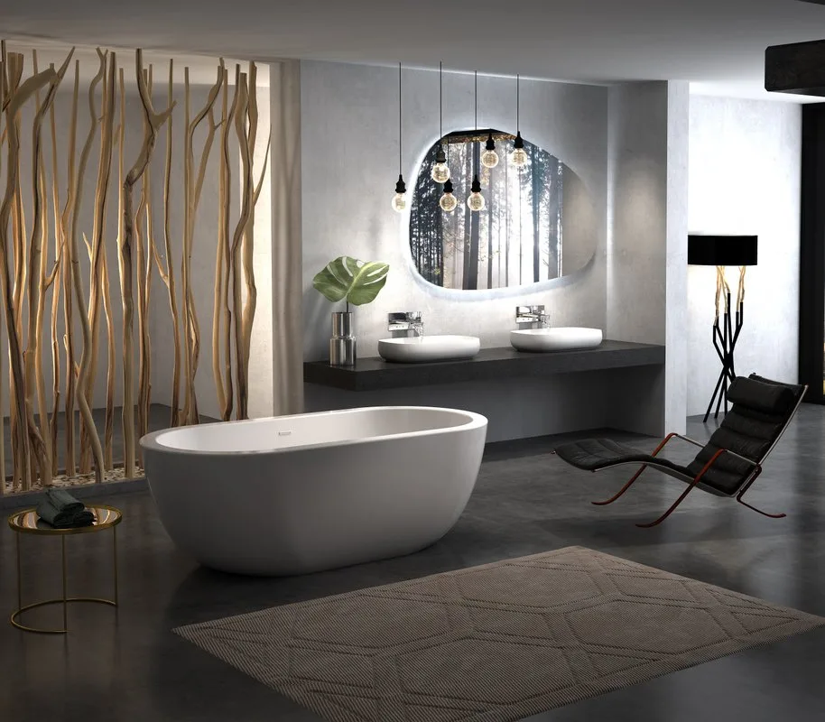 Акриловая ванна BelBagno BB13-1800 180x85 см, отдельностоящая, белая, овальная Sancos — официальный сайт