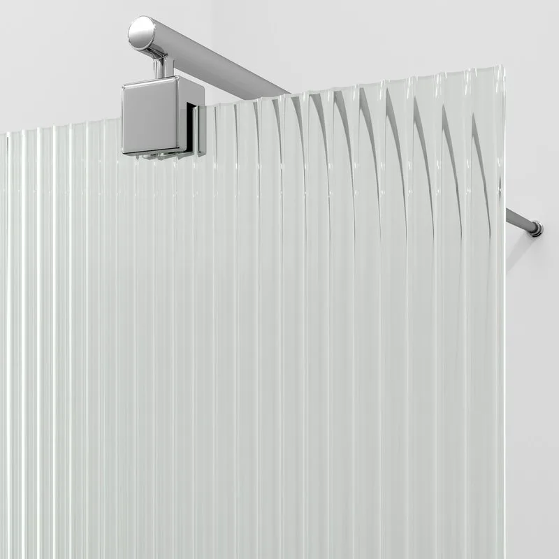 Душевая перегородка Wasserkraft Rur 30W 110 см, профиль хром, стекло рифленое Sancos — официальный сайт