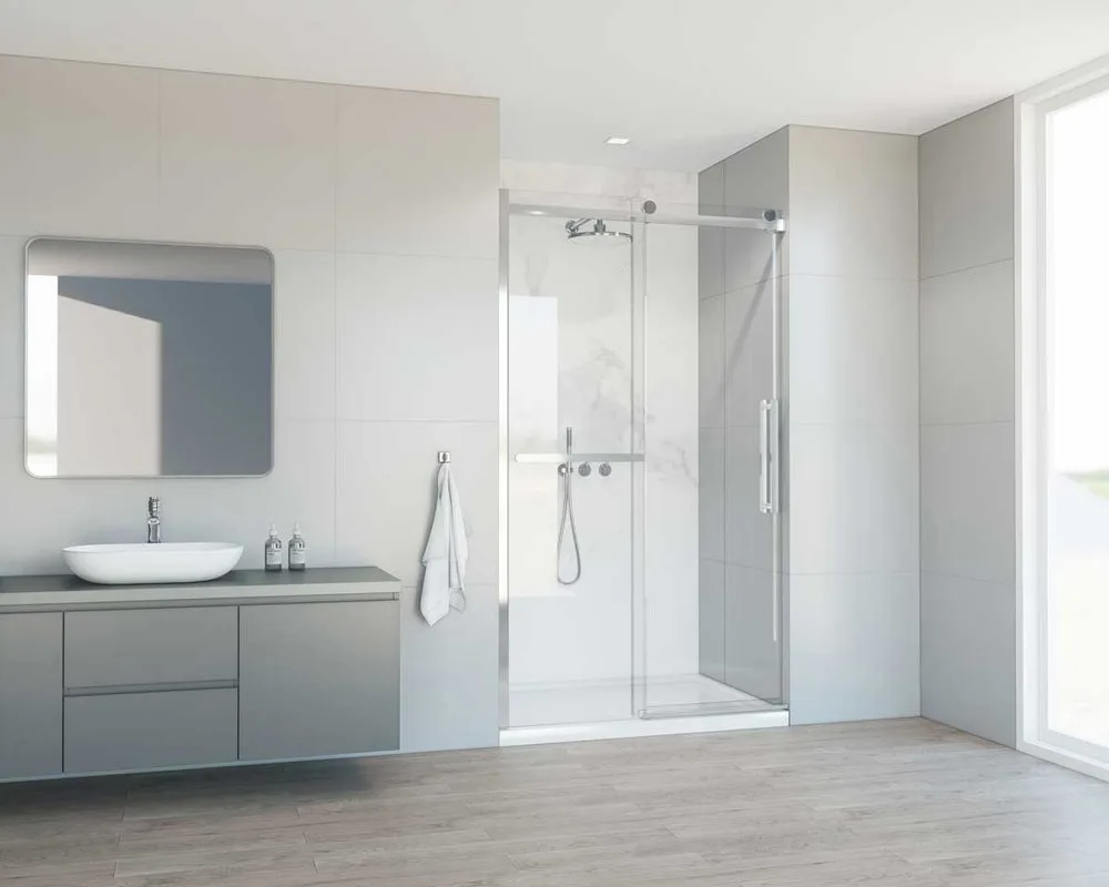 Душевая дверь в нишу Vincea Como Soft VDS-1CS150CL 150 см профиль хром Sancos — официальный сайт