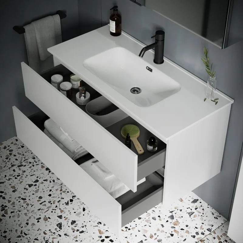 Тумба с раковиной Sancos Urban 80 см белый глянец Sancos — официальный сайт
