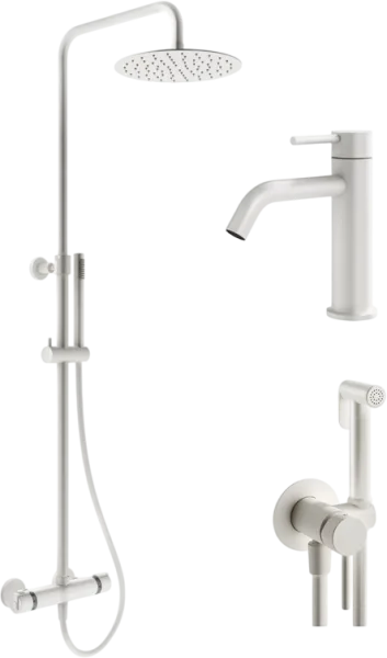 Комплект для ванной Plumberia Selection Ixo KITZXO6302BO53 белый матовый Sancos — Оригинал