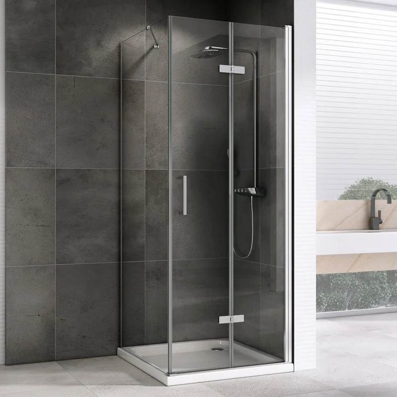 Душевой уголок Abber Zart AG08080P-S101 80х100, профиль хром, стекло прозрачное Sancos — официальный сайт