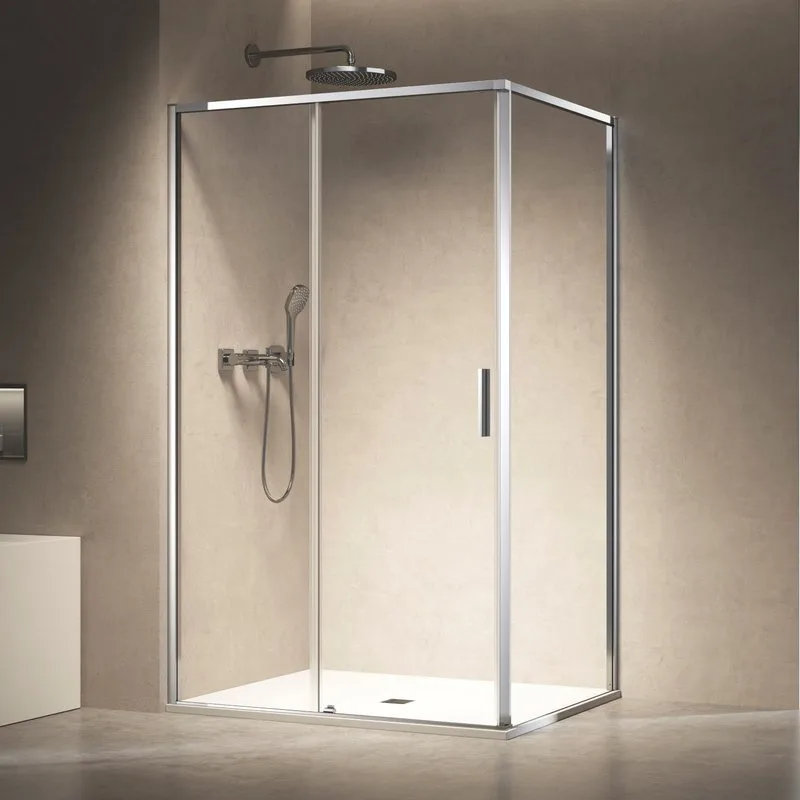 Душевой уголок Vincea Slim VSR-6SL9013CL 130х90 см, профиль глянцевый хром, стекло прозрачное Sancos — официальный сайт