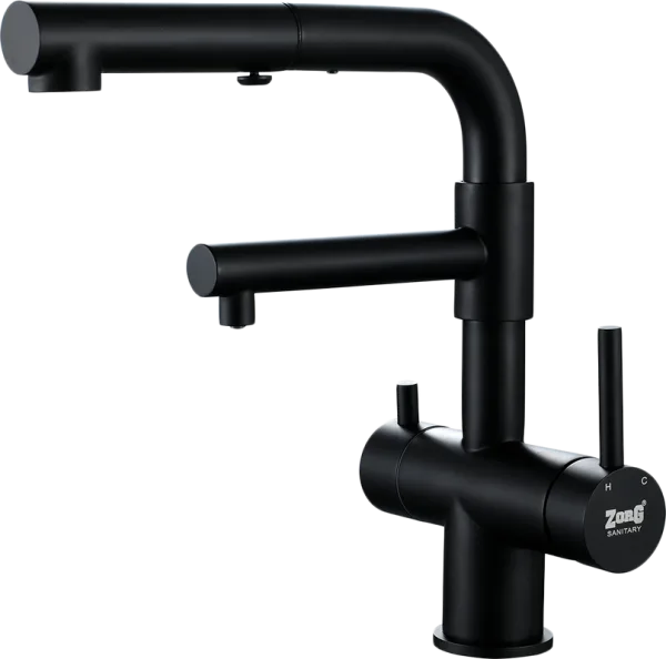 Смеситель для кухни Zorg Sanitary SZR-3216 Grafit графит Sancos — Оригинал