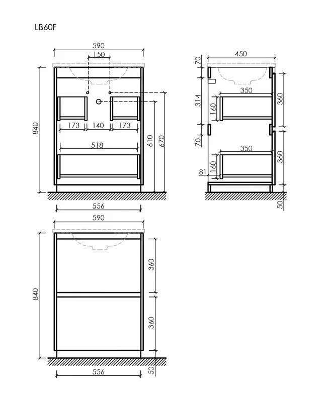 Тумба с раковиной Sancos Libra Floor 60 дуб чарльстон, черная раковина CN7001MB Sancos — официальный сайт