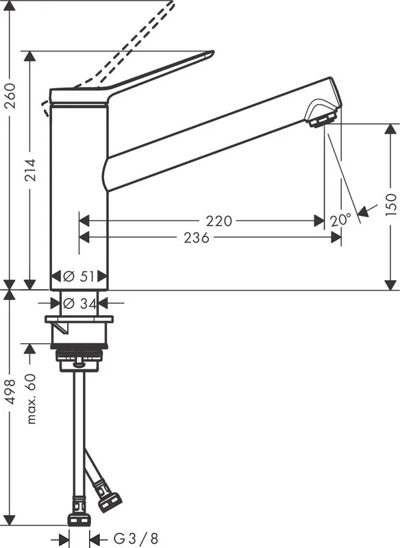 Смеситель для кухни Hansgrohe Zesis M33 74802000 хром Sancos — официальный сайт