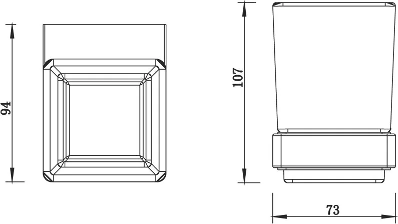 Стакан WHITECROSS Cubo CU2430GM оружейная сталь Sancos — официальный сайт