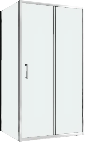 Душевой уголок Abber Schwarzer Diamant AG301305-S505 130x50, профиль хром, стекло прозрачное Sancos — Оригинал
