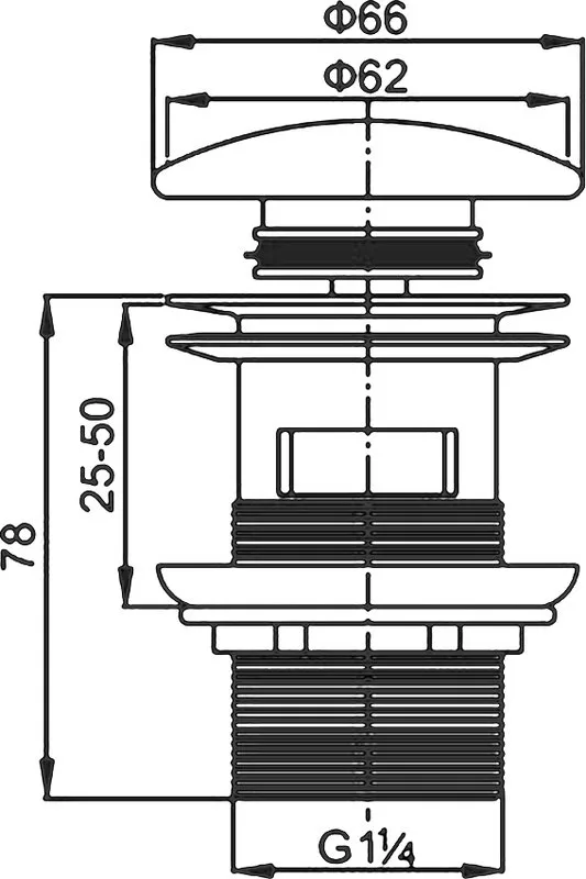 Донный клапан для раковины Cezares Articoli Vari CZR-SAT7-NERO черный Sancos — официальный сайт
