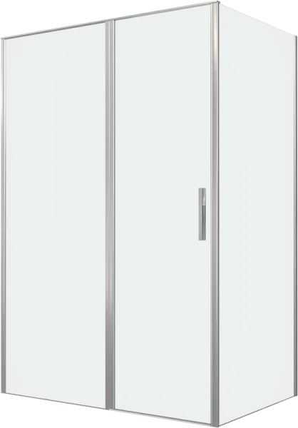 Душевой уголок Allen Brau Priority 140x90, профиль серебро браш, стекло прозрачное Sancos — Оригинал
