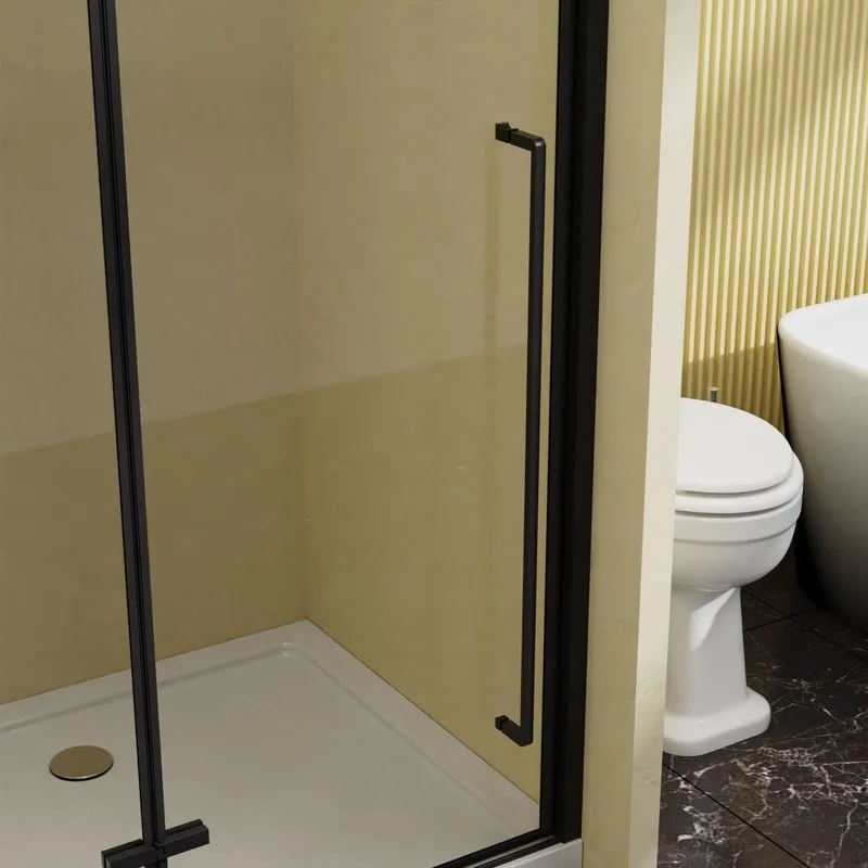 Душевая дверь в нишу Vincea Slim-N VDPH-5SN900CLB 90 см, профиль черный матовый, стекло прозрачное Sancos — официальный сайт