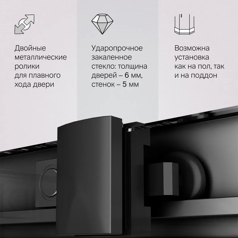 Душевой уголок AM.PM Gem W90G-403-8080-BT 80х80 см Sancos — официальный сайт