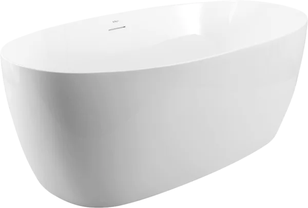Акриловая ванна BelBagno BB414 170x80 см, отдельностоящая, белая, овальная, со сливом-переливом Sancos — Оригинал