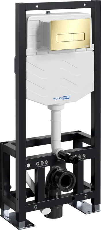 Система инсталляции для унитазов Wasserkraft Dill 61TLT.010.ME.PG03, с кнопкой смыва золото Sancos — официальный сайт