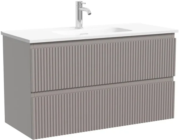 Тумба под раковину Sancos Snob R 90 подвесная Doha soft (пыльная роза), SNR90/39SM Sancos — Оригинал