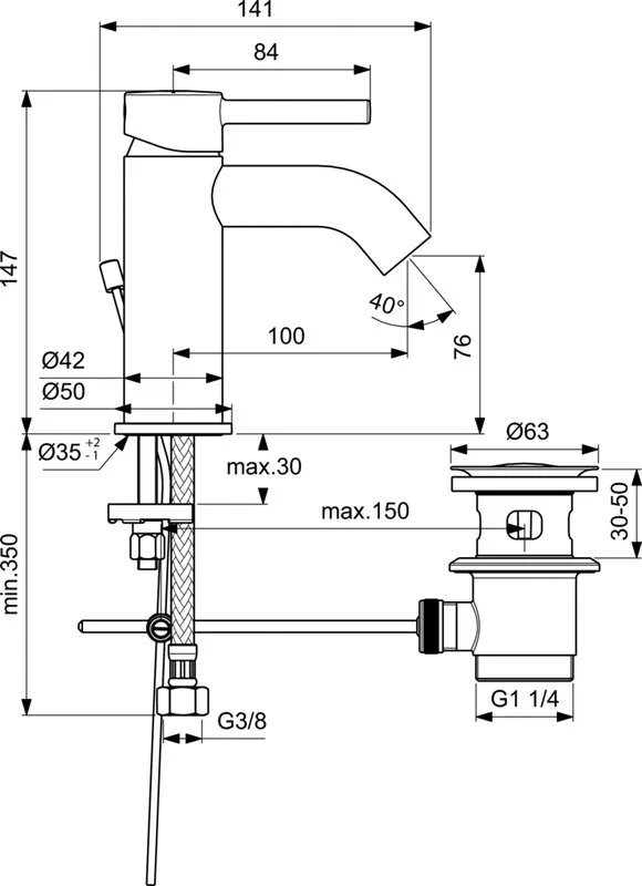 Смеситель для раковины Ideal Standard Ceraline BC193AA Sancos — официальный сайт