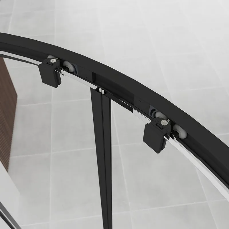 Душевой уголок Veconi Evo 200 B 80х80 см, профиль матовый черный, стекло прозрачное Sancos — официальный сайт