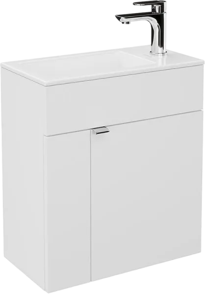Тумба под раковину без столешницы KERAMA MARAZZI Lato 50 подвесная, белая глянцевая Sancos — Оригинал