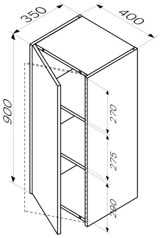Шкаф AM.PM Func M8FCH04029WM 40х90 см, белый матовый, универсальный Sancos — официальный сайт