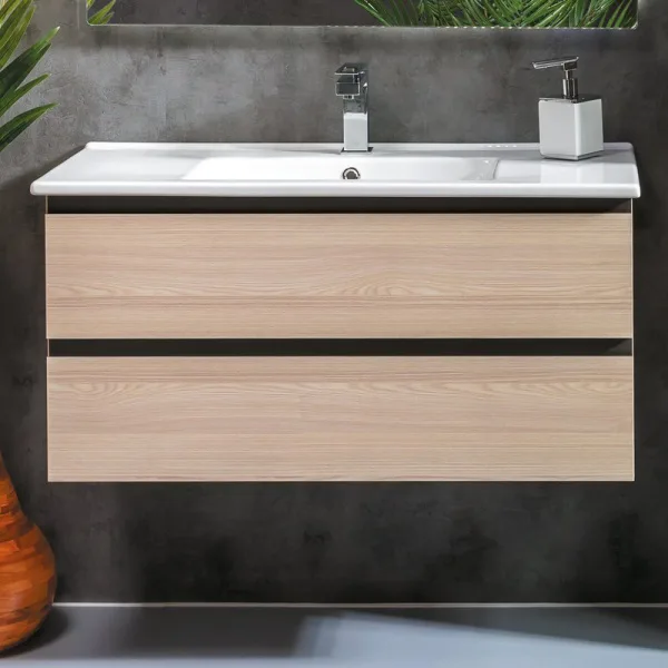 Тумба под раковину без столешницы Armadi Art Capolda 100 light wood Sancos — Оригинал