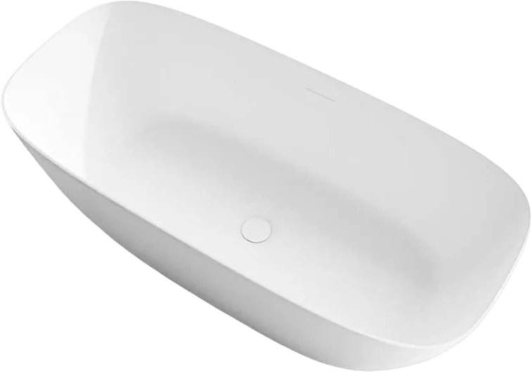 Ванна из искусственного камня Vincea VBT-6S02MW 170x75 см, отдельностоящая, матовая белая, овальная, Sancos — официальный сайт