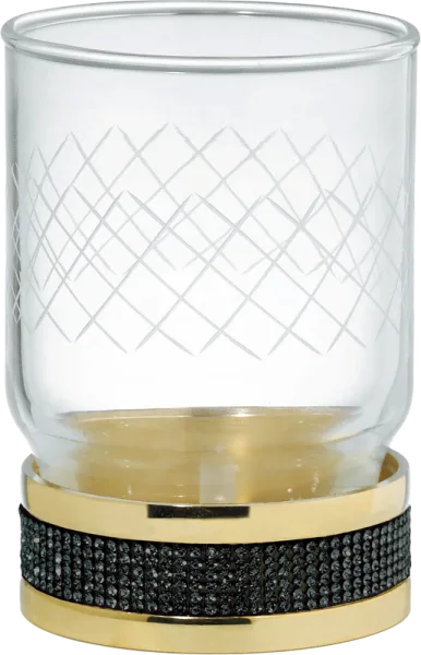 Стакан Boheme Royal Cristal Black Gold настольный Sancos — Оригинал