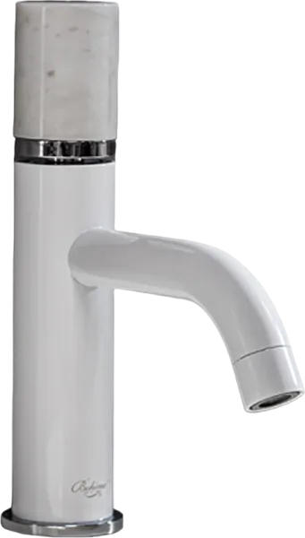 Смеситель для раковины Boheme Stick 121-W-MR-W белый, белый мрамор Sancos — Оригинал