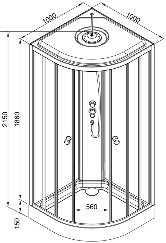 Душевая кабина DTO L 901EL Sancos — официальный сайт