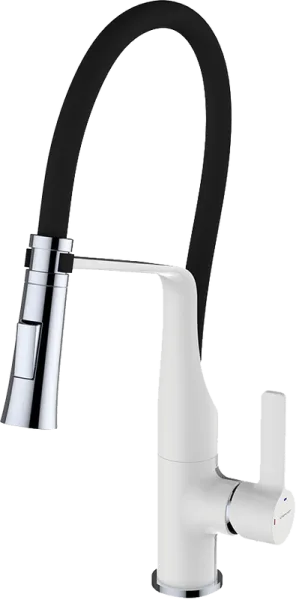 Смеситель для кухни Clever Chef 99733 белый, с гибким изливом Sancos — Оригинал