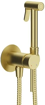 Гигиенический душ Aqueduto Pureza PUR0250 со смесителем, С ВНУТРЕННЕЙ ЧАСТЬЮ, шлифованное золото Sancos — Оригинал
