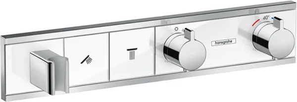 Термостатический смеситель встраиваемый Hansgrohe RainSelect 15355400, для душа, матовый белый, хром Sancos — Оригинал