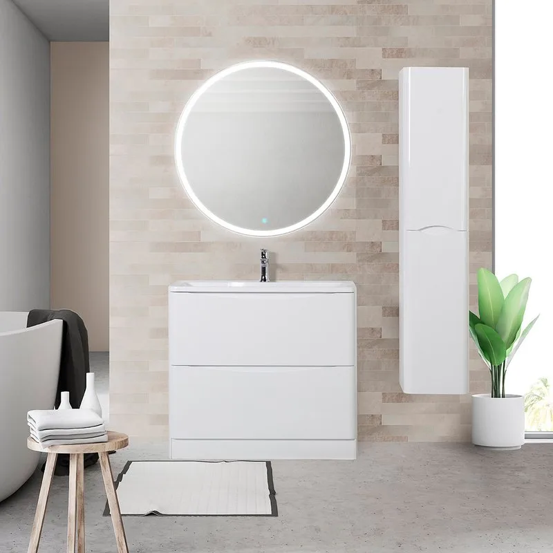 Шкаф-пенал для ванной BelBagno Acqua 32 bianco lucido Sancos — официальный сайт