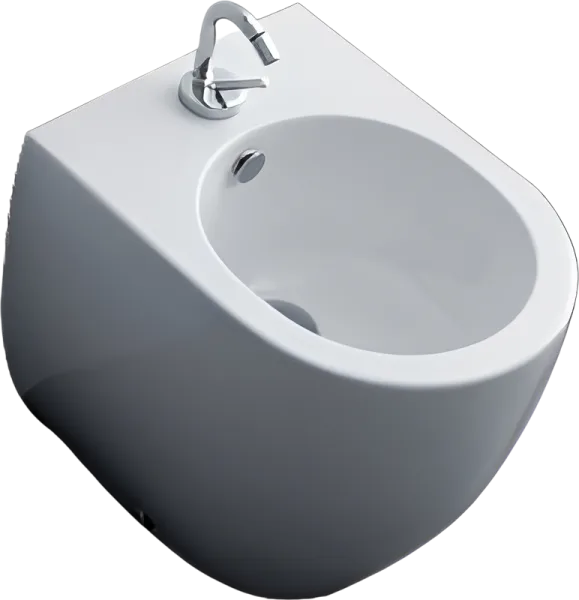 Биде напольное Kerasan Flo 312101 укороченное Sancos — Оригинал