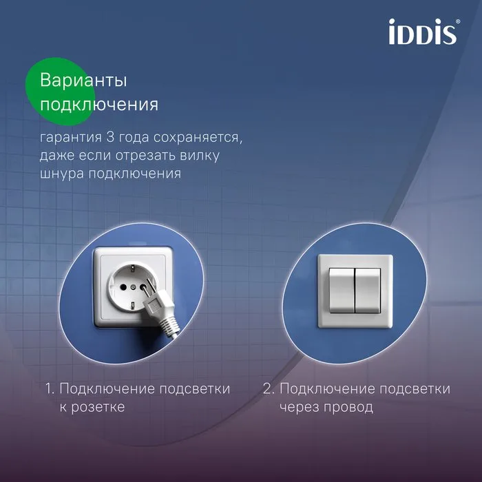 Зеркало IDDIS Cloud X 80 c подсветкой Sancos — официальный сайт