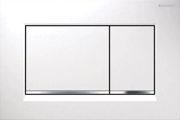 Кнопка смыва Geberit Sigma 30 115.883.KJ.1 белая, хром глянцевый Sancos — Оригинал