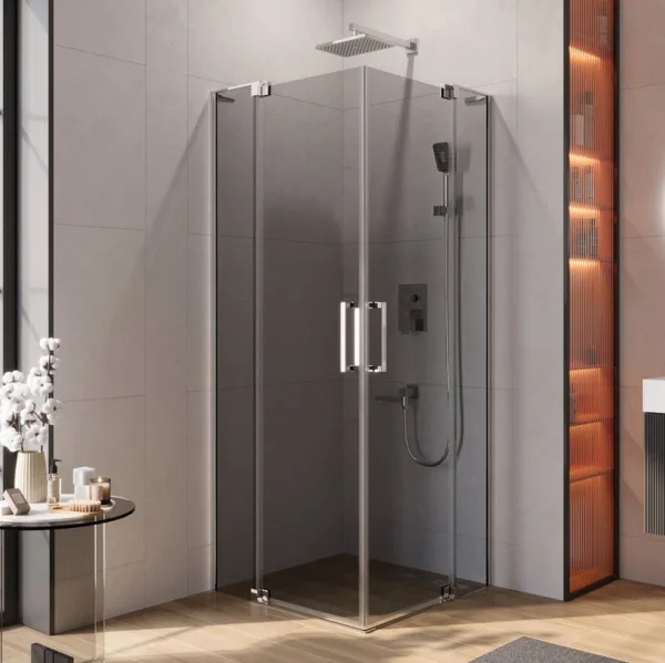 Душевой уголок Cezares Slider A 2 70/80 Grigio Cr профиль хром, стекло серое Sancos — Оригинал