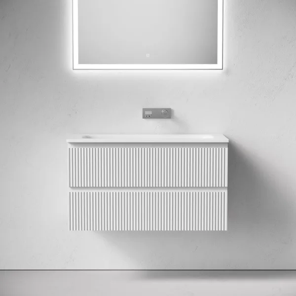Тумба с раковиной Sancos Snob R 90 подвесная, bianco, раковина СN7019wx Sancos — Оригинал