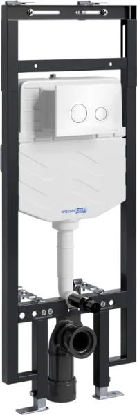 Система инсталляции для унитазов Wasserkraft Dinkel 58TLT.010.ME.WH01, с кнопкой смыва белой Sancos — Оригинал