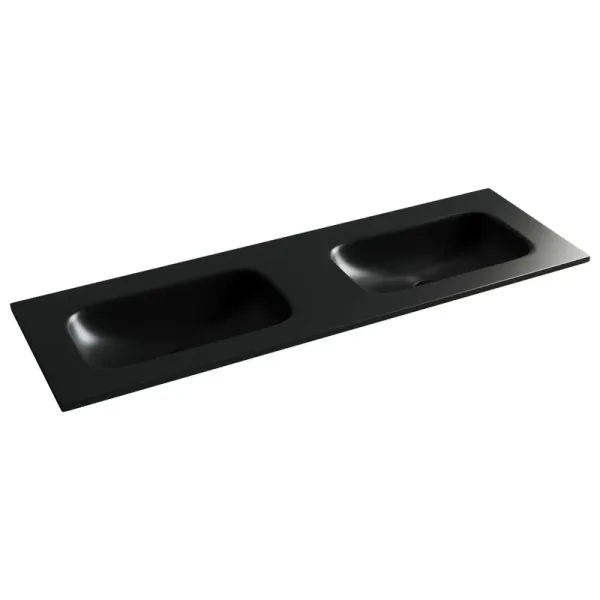 Мебельная раковина Ceramicanova Grace прямоугольная 141см с двумя чашами и отверстиями под смеси Sancos — Оригинал
